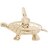 Gold Plate Turtle Charm