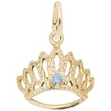 Gold Plate 03 Mar Birthstone Tiara