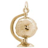 14K Gold Globe Charm