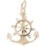 Gold Plate Large Anchor Wheel