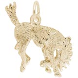 10K Gold Bucking Horse Charm