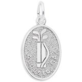 14K White Gold Georgia Augusta Golf Charm