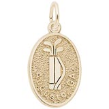 10K Gold Georgia Augusta Golf Charm