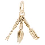 14K Gold Garden Tools Charm, Small