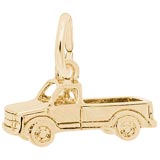 Gold Plate Pick Up Truck Charm