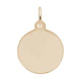 14K Gold Disc – Plain Petite Charm