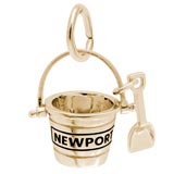 Gold Plate Newport Pail & Shovel Charm
