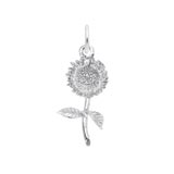 Sterling Silver Small Sunflower Charm