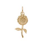 Gold Plate Small Sunflower Charm