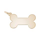Gold Plate Small Dog Bone Charm