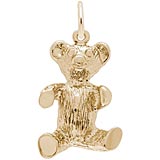 Gold Plate Teddy Bear Charm