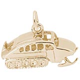 Gold Plate Snow Cat Charm
