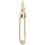 10K Gold Diaper Pin Charm