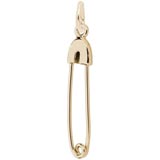Gold Plate Diaper Pin Charm