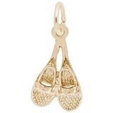 Gold Plate Snow Shoes Charm