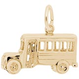 10K Gold School Mini Bus Charm