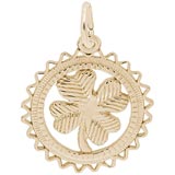 Gold Plate Clover Charm
