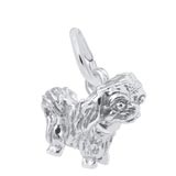 Sterling Silver Pekingese Dog Charm