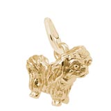 Gold Plate Pekingese Dog Charm