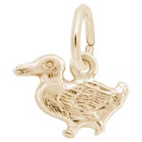 14K Gold Walking Duck Charm