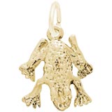 Gold Plate Frog Charm