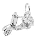 14K White Gold Scooter Charm