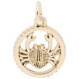 14K Gold Cancer Charm