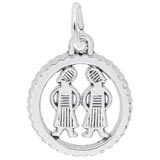 Sterling Silver Gemini Charm