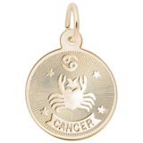 Gold Plate Cancer Charm