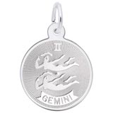 Sterling Silver Gemini Charm