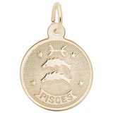 Gold Plate Pisces Charm
