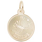 14K Gold Scorpio Charm
