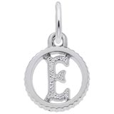 Sterling Silver Initial E