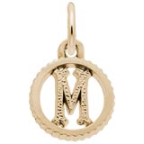 Gold Plate Initial M