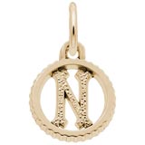 Gold Plate Initial N