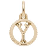 14K Gold Initial Y