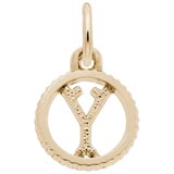 Gold Plate Initial Y