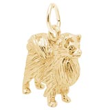 Gold Plate Pomeranian Dog Charm