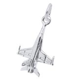 Sterling Silver Fighter Jet Charm