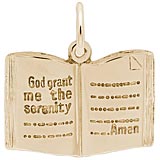 Gold Plate Serenity Prayer Charm
