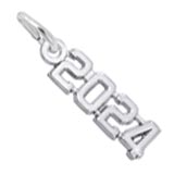 Sterling Silver Year 2024 Charm