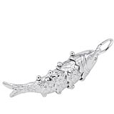 Sterling Silver Wiggle Fish Charm