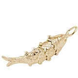 Gold Plate Wiggle Fish Charm