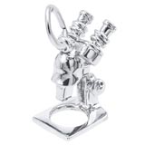 Sterling Silver Microscope Charm