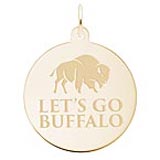 Gold Plate Let’s Go Buffalo Charm