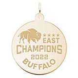 14K Gold Buffalo East Champions Charm